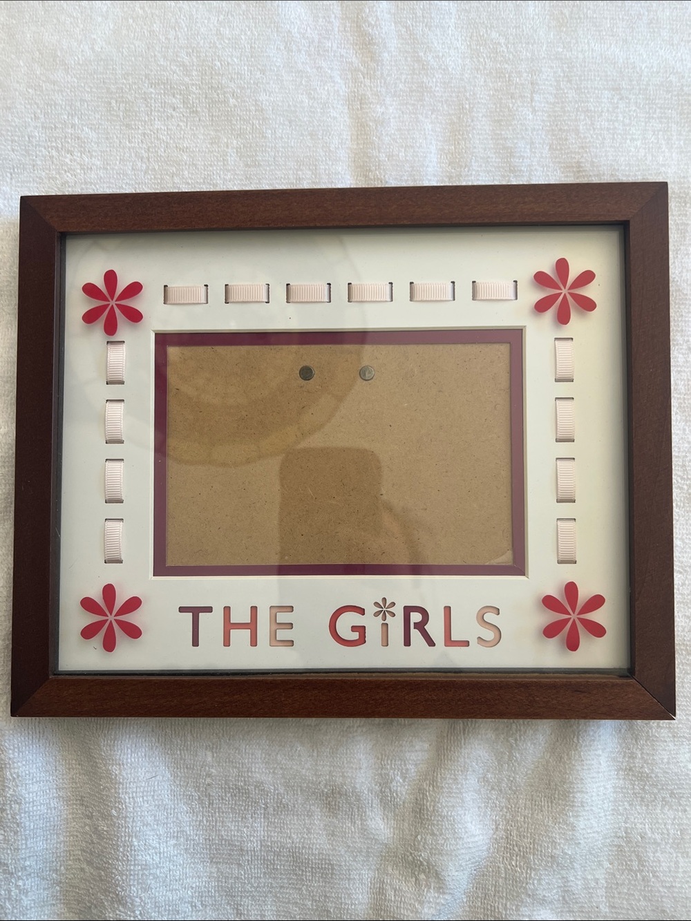 Kohl's Brown Frame with Pink Floral Accents 4x6